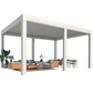 Aluminum Pergola with Waterproof Roof Panels – White 3.6x4.8m(12x16FT)