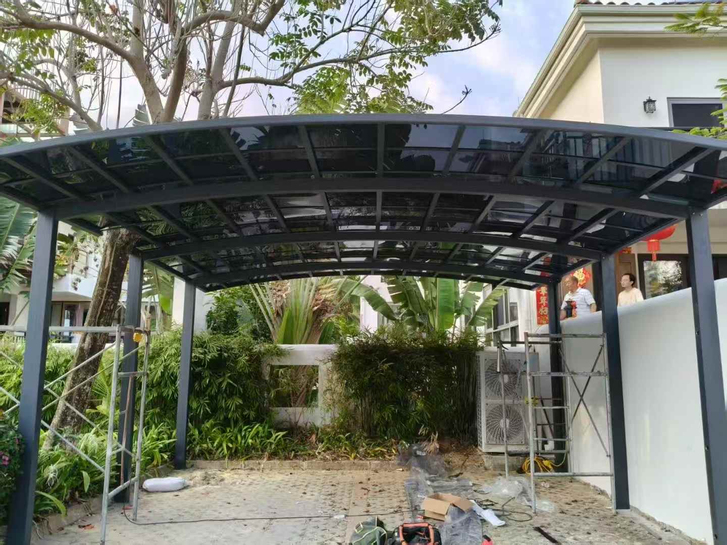 Aluminium M-Shape Design Carport for 2 Cars