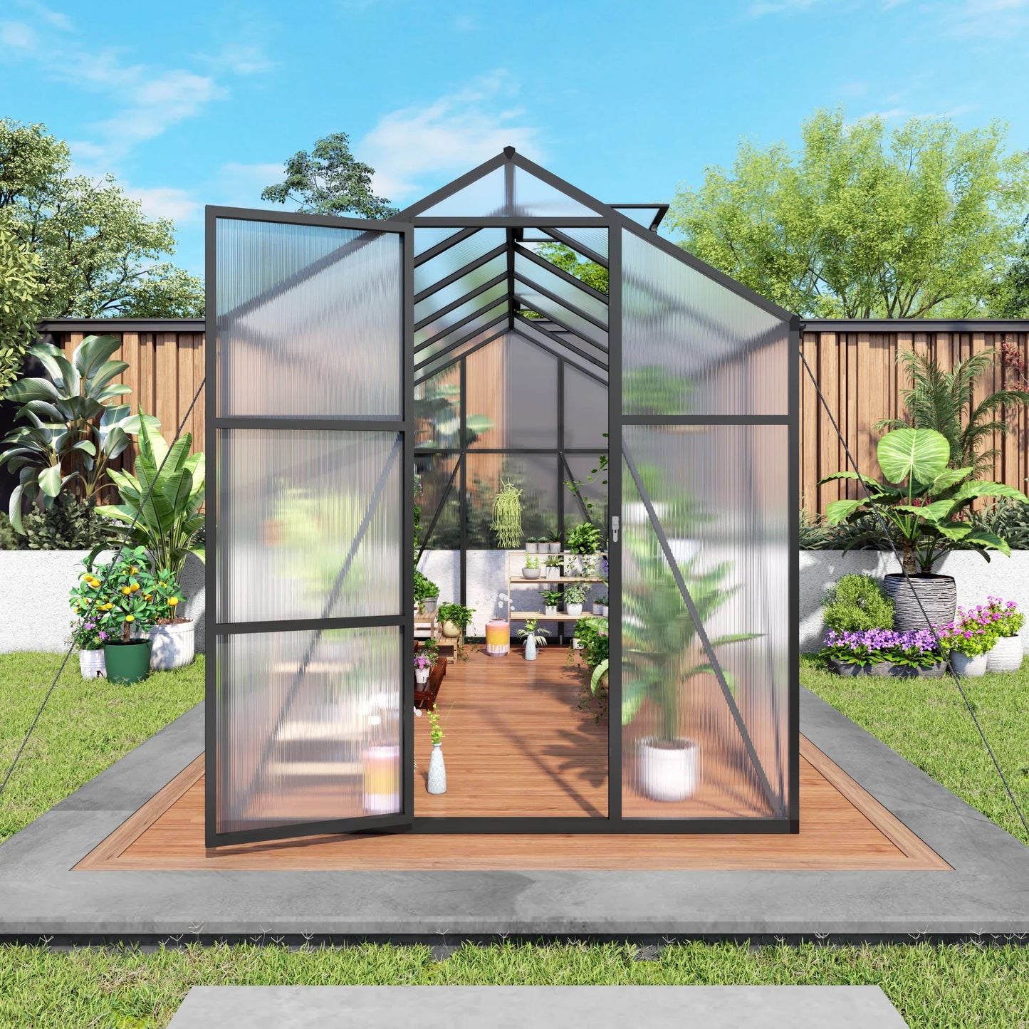 6x12FT(1.83*3.66m) Black - greenhouse kit - product detail image 2 - Kings Awning Australia