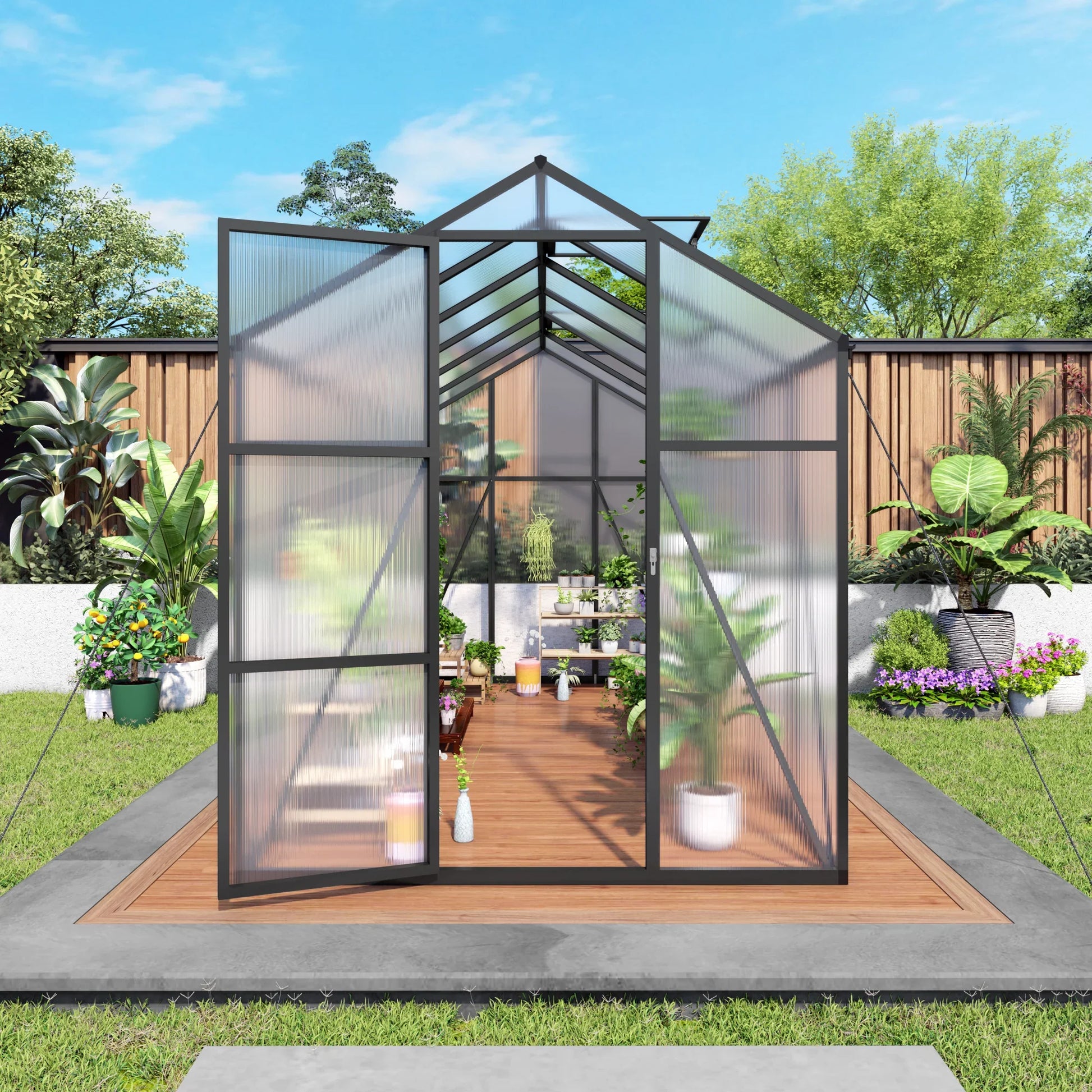 6x12FT(1.83*3.66m) Black - greenhouse kit - product detail image 2 - Kings Awning Australia