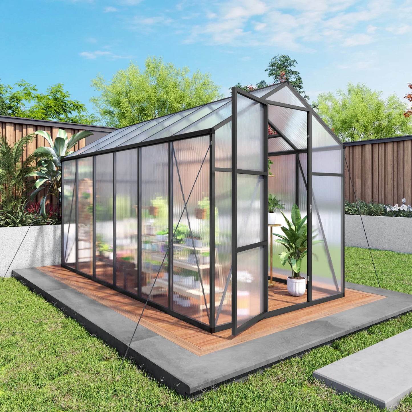 6x12FT(1.83*3.66m) Black - greenhouse kit - product detail image 3 - Kings Awning Australia
