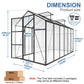 6x12FT(1.83*3.66m) Black - greenhouse kit - product detail image 11 - Kings Awning Australia