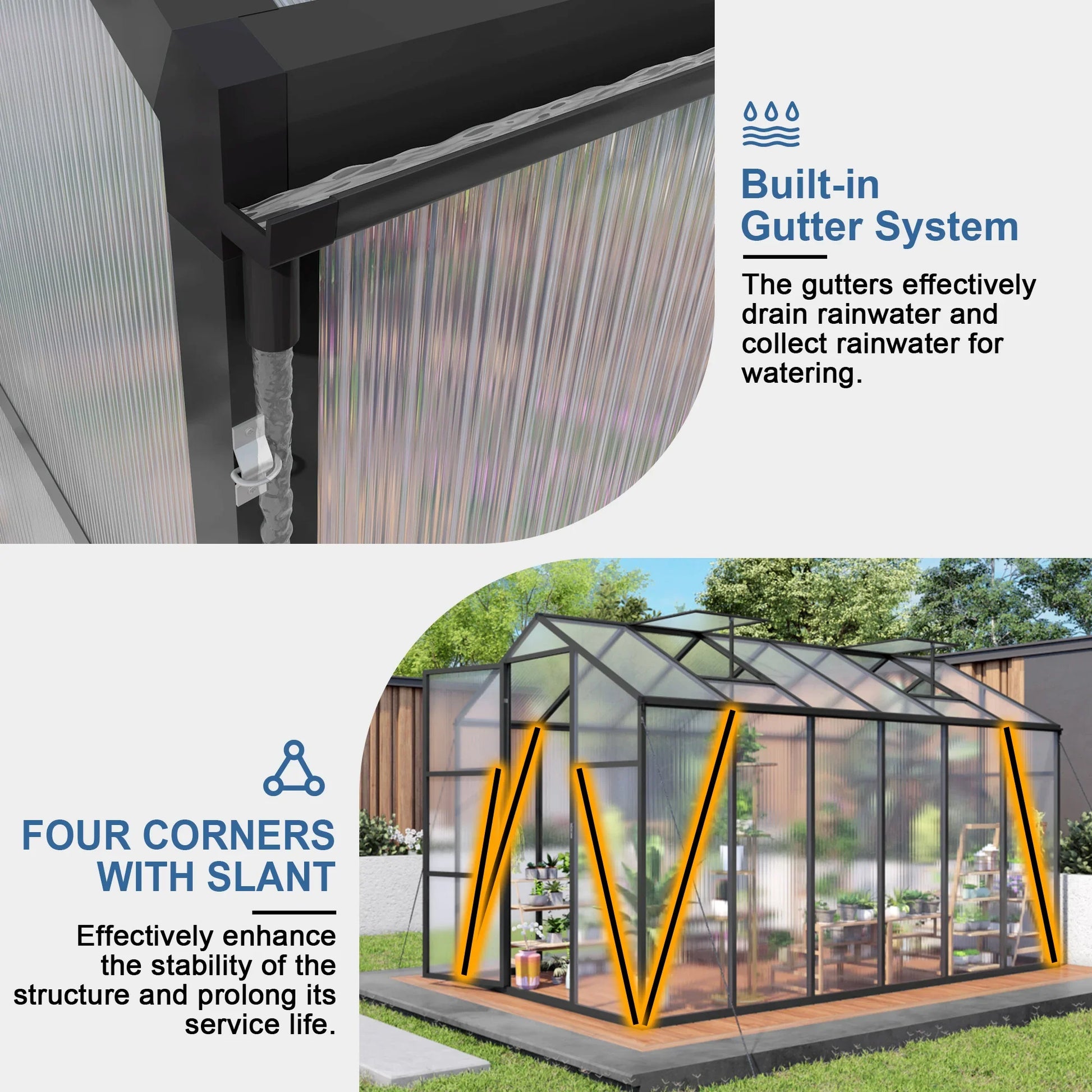 6x12FT(1.83*3.66m) Black - greenhouse kit - product detail image 7 - Kings Awning Australia