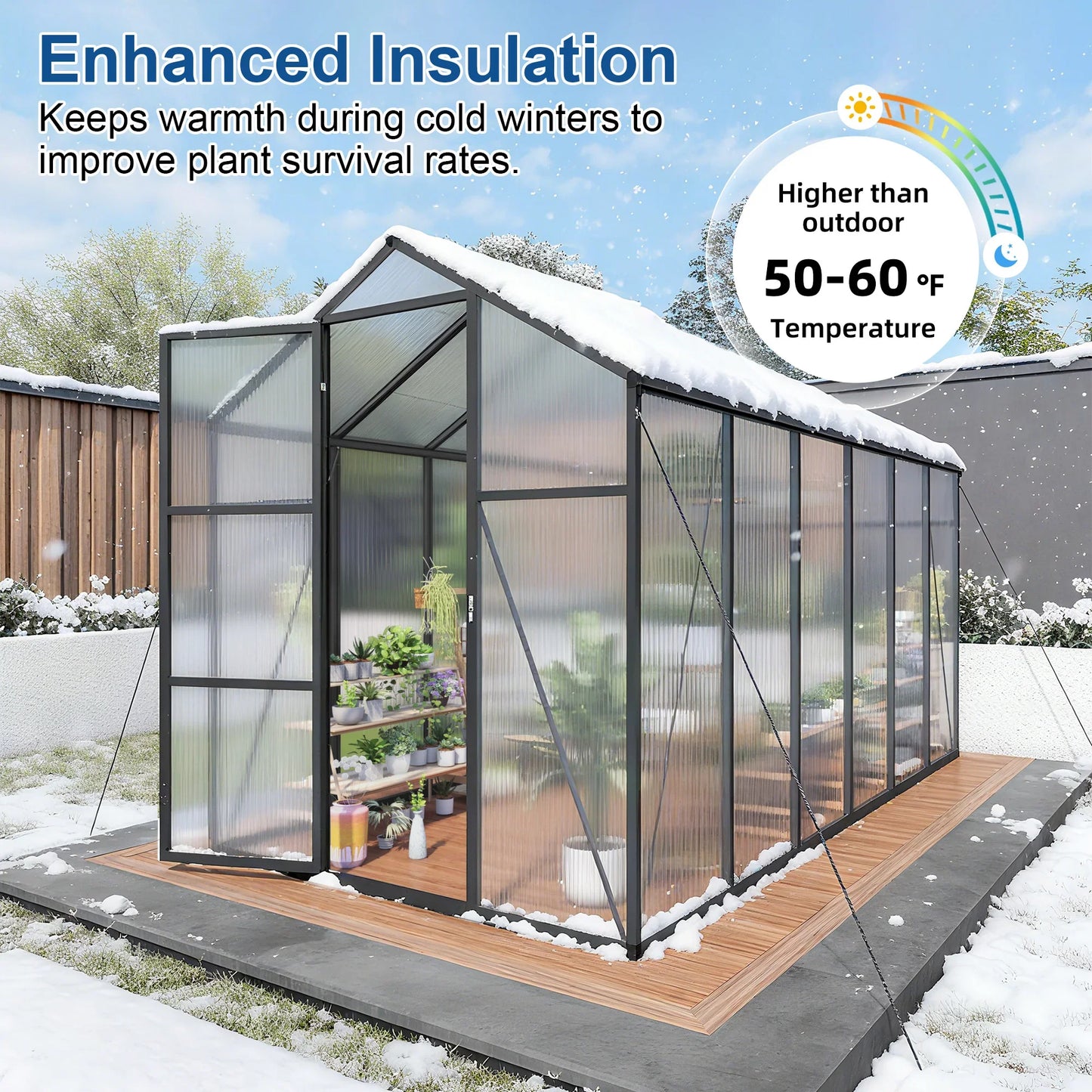 6x12FT(1.83*3.66m) Black - greenhouse kit - product detail image 5 - Kings Awning Australia