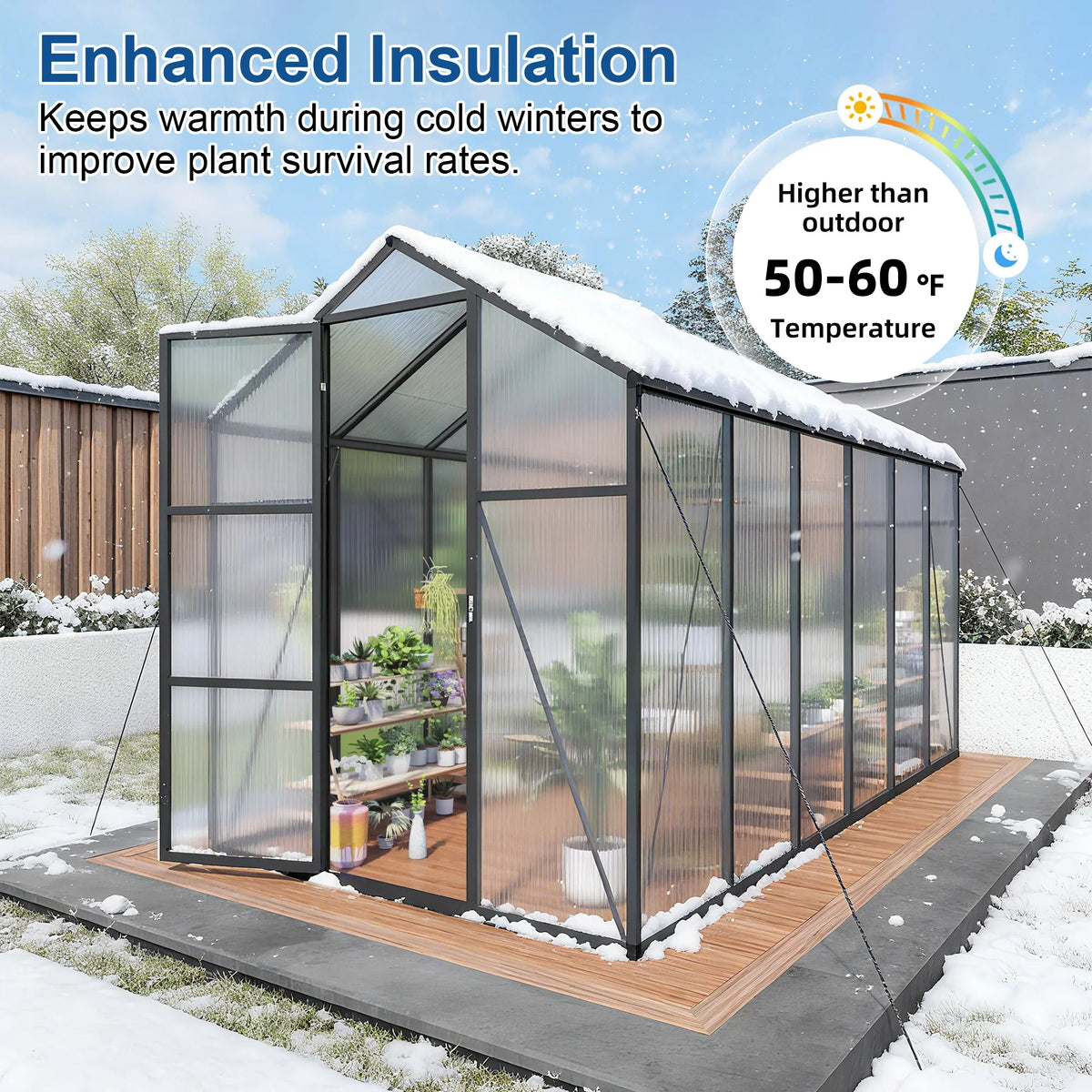 6x12FT(1.83*3.66m) Black - greenhouse kit - product detail image 5 - Kings Awning Australia
