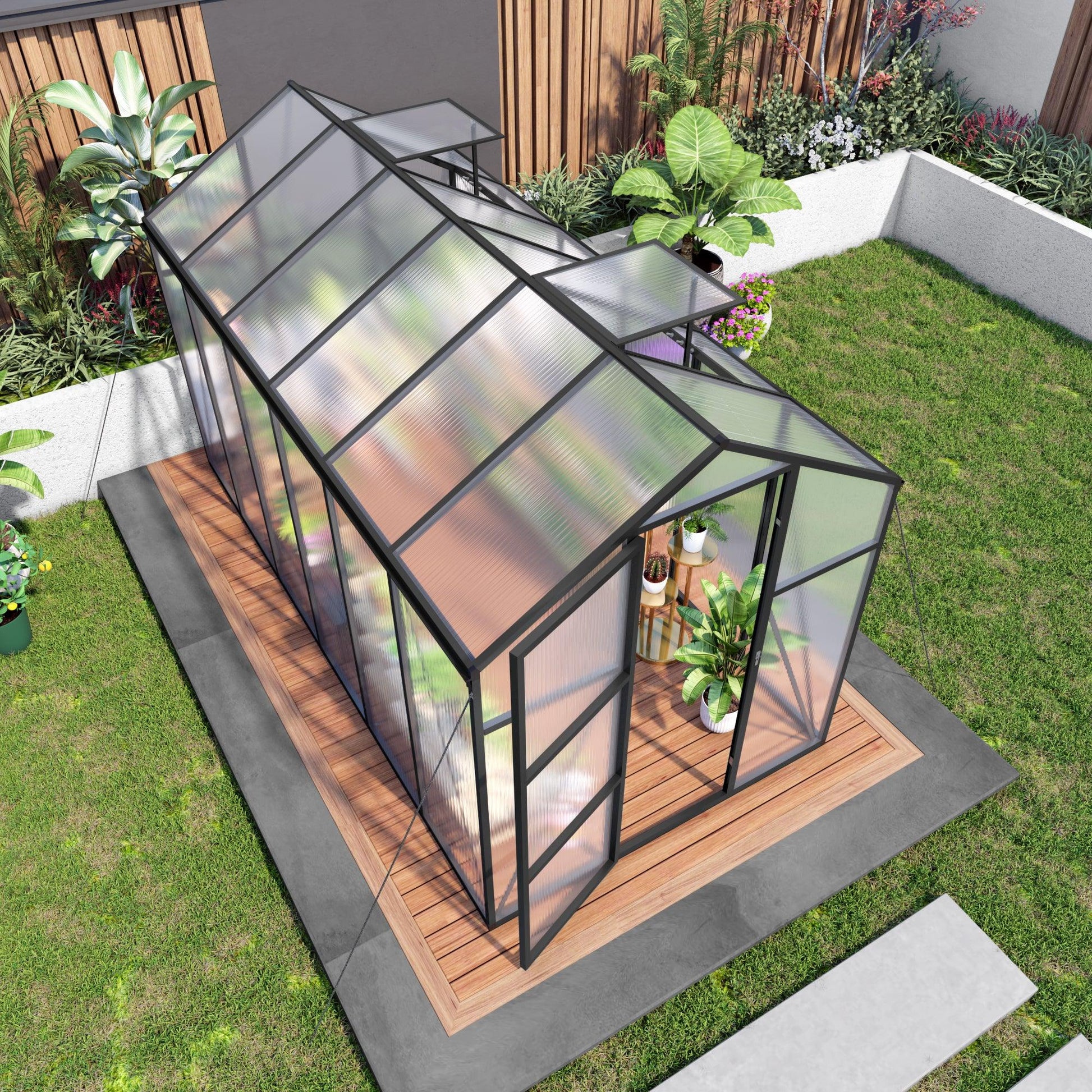 6x12FT(1.83*3.66m) Black - greenhouse kit - product detail image 4 - Kings Awning Australia