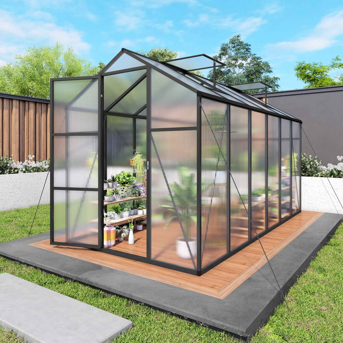 6x12FT(1.83*3.66m) Black - greenhouse kit - main product image - Kings Awning Australia