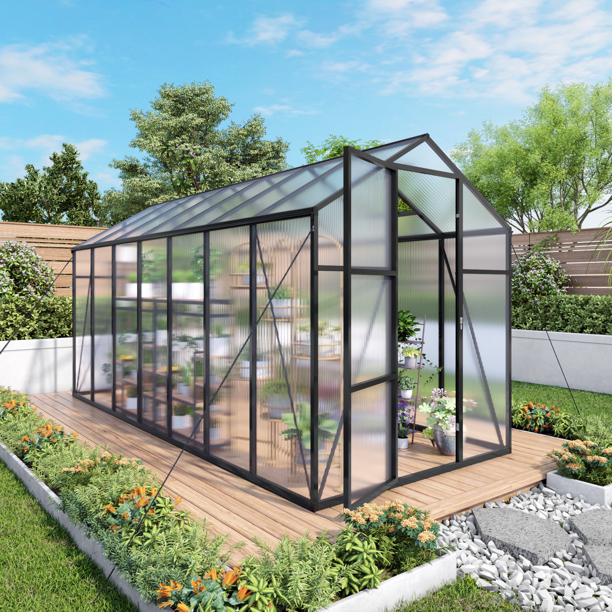 6x14FT(1.83*4.26m) Black - greenhouse kit - main product image - Kings Awning Australia