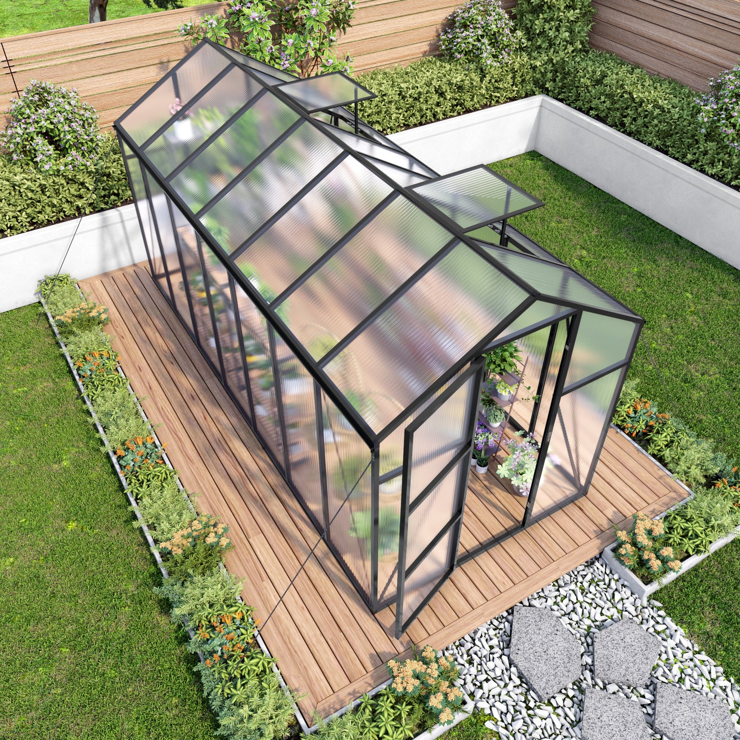 6x14FT(1.83*4.26m) Black - greenhouse kit - product detail image 4 - Kings Awning Australia