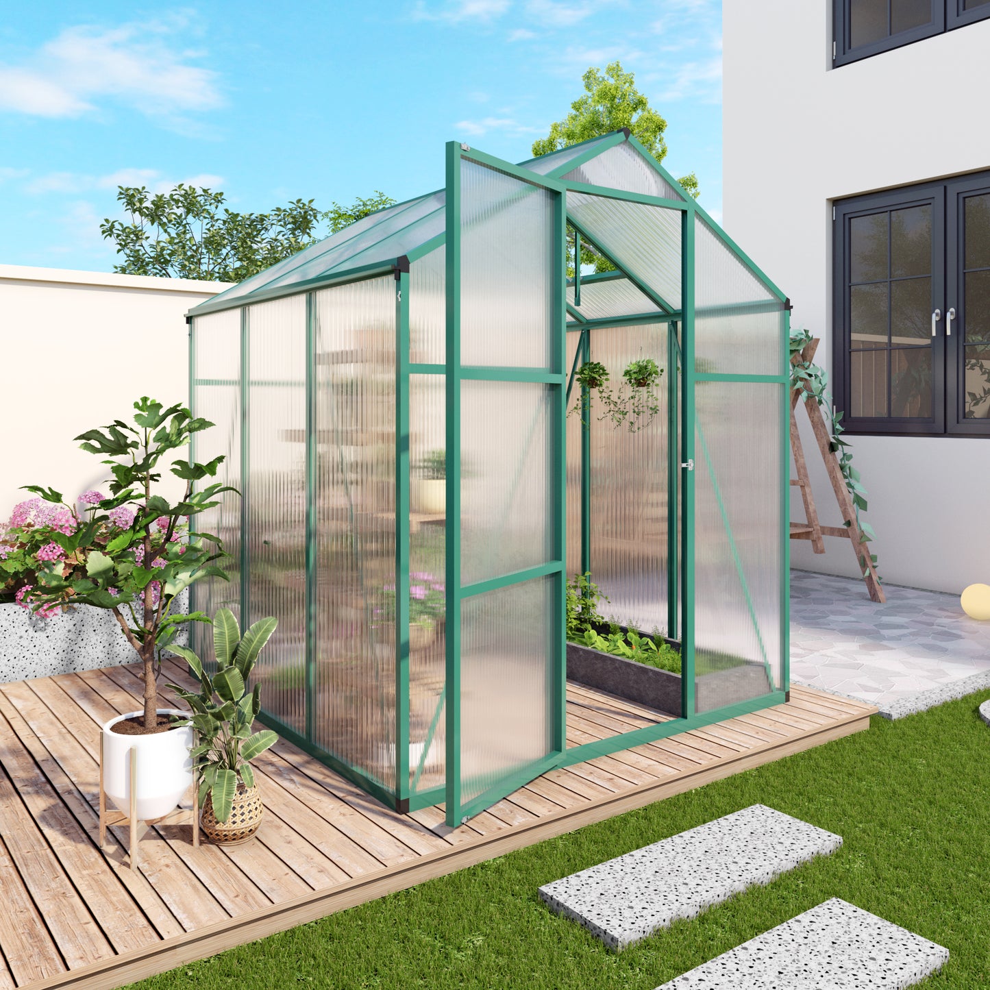 6x6 FT (1.83*1.83m) Green - greenhouse kit - main product image - Kings Awning Australia