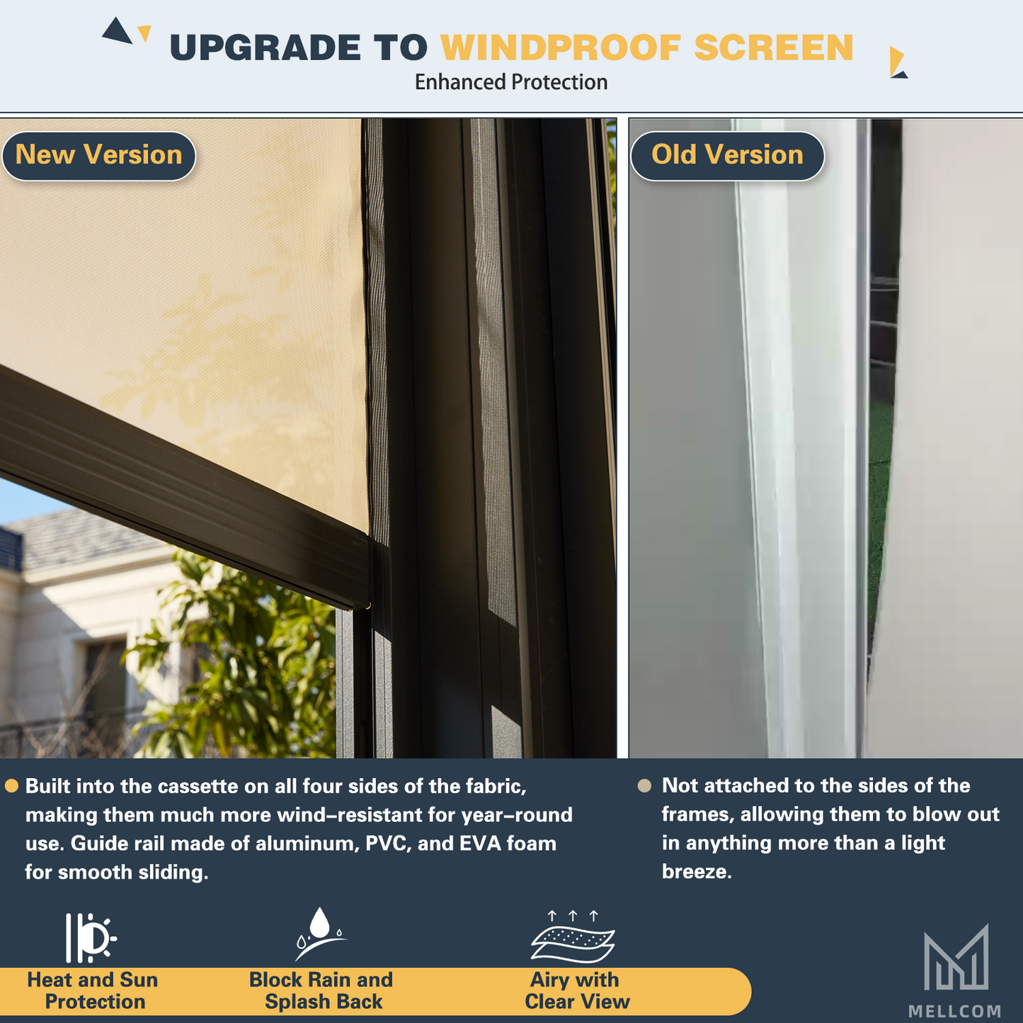 Pergola with Waterproof Roof Panels – Grey 3.6x4.8m(12x16FT)