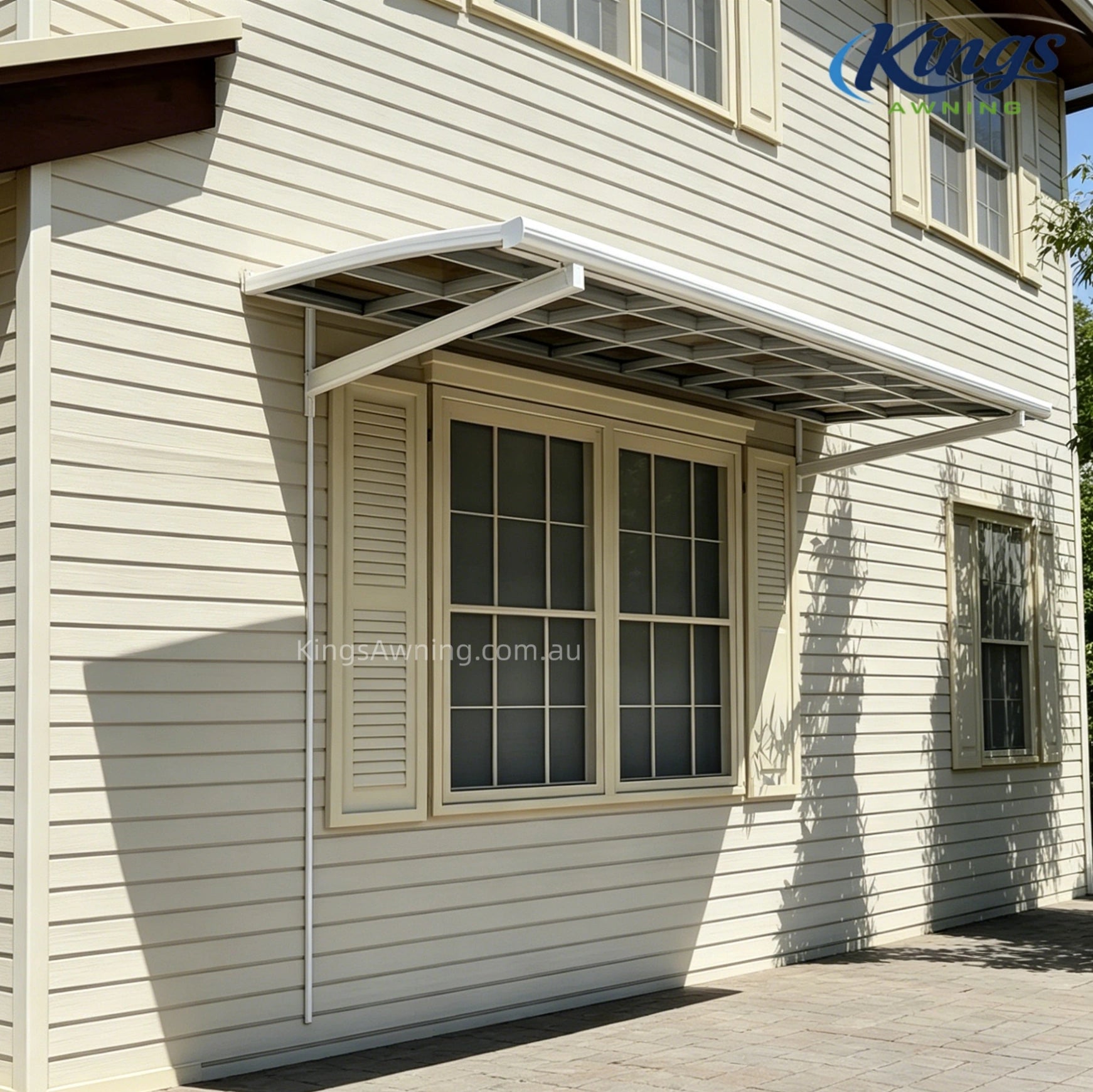 Aluminium Frame Awning(White) - outdoor awning - product detail image 3 - Kings Awning Australia