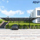 Back-Pull Cantilever Double Carport (Black)