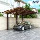 L Shape Cantilever Single Carport(Brown)