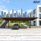 Back-Pull Cantilever Double Carport(Brown)