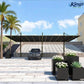Back-Pull Cantilever Double Carport (Champagne)