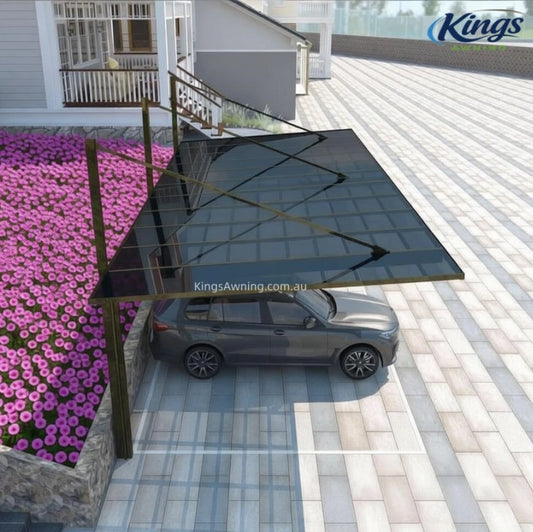 Back-Pull Cantilever Double Carport (Champagne)
