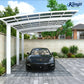 L Shape Cantilever Single Carport(White)