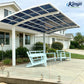 L Shape Cantilever Single Carport(White)