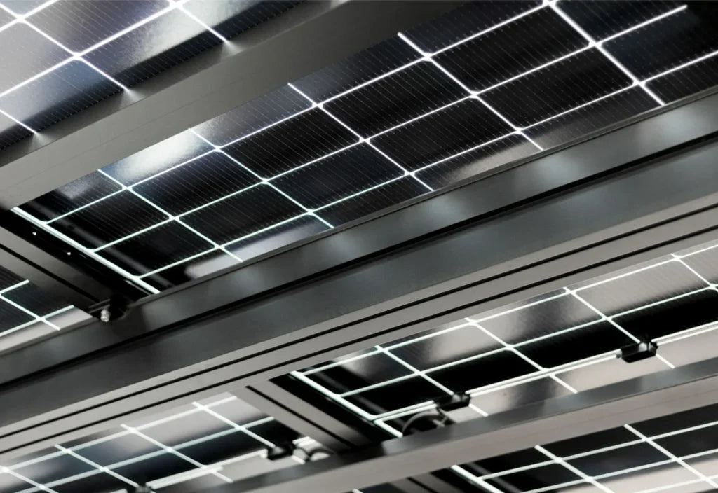 Wall Mounted Solar Carport L1 - carport - product detail image 2 - Kings Awning Australia