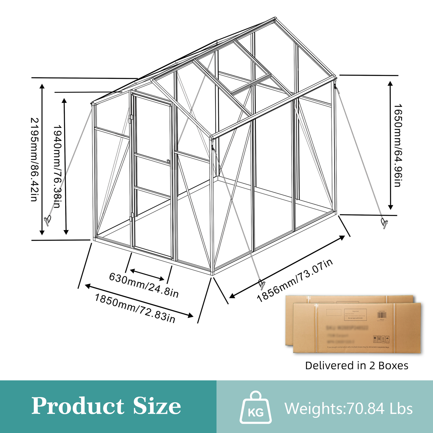 6x6 FT(1.83*1.83m) Black