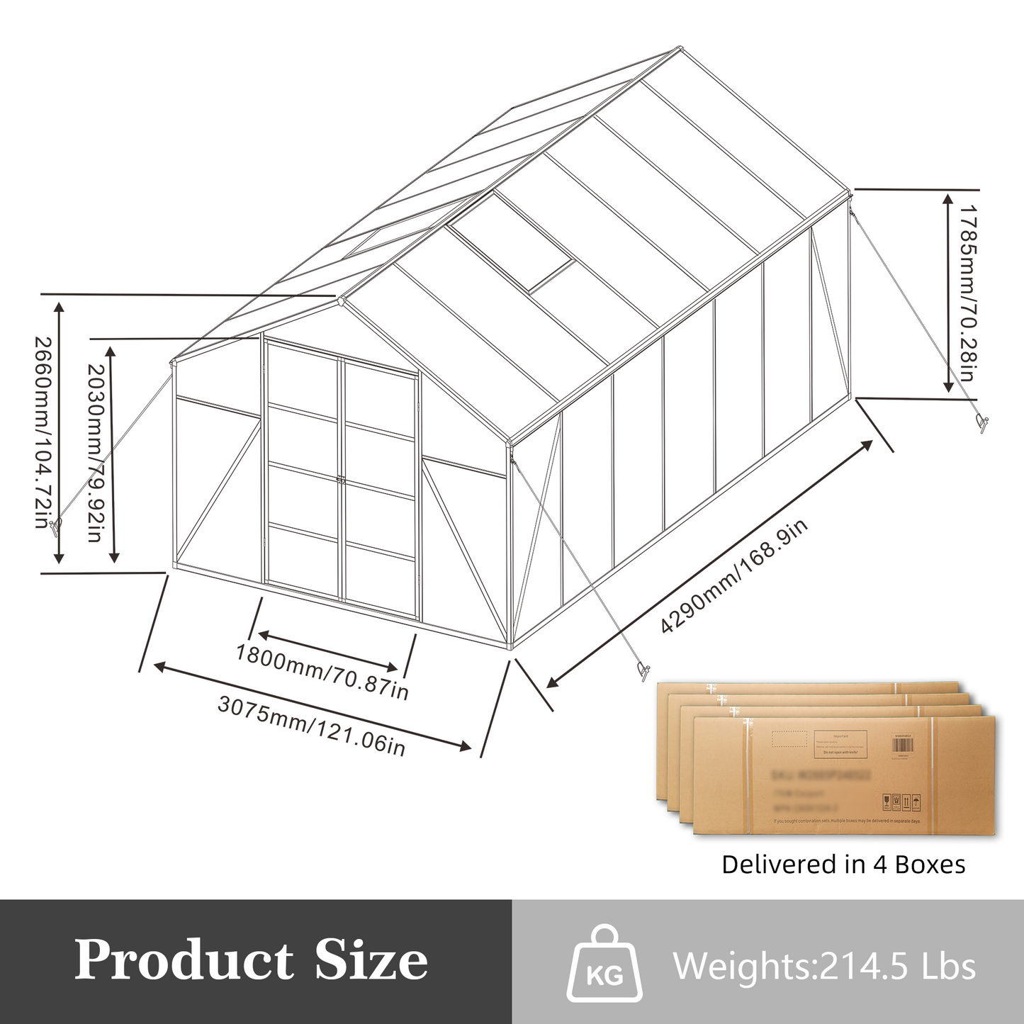 10x14 FT(3*4.26m) Black