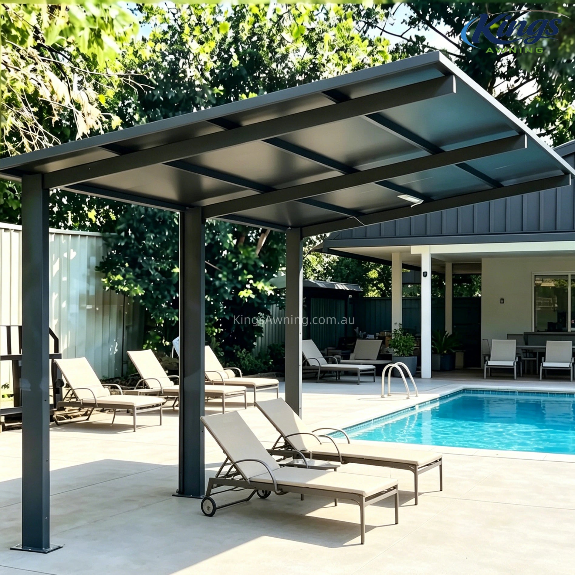 Insulated Carports, Patio Covers & Pergolas GREY - carport - product detail image 10 - Kings Awning Australia