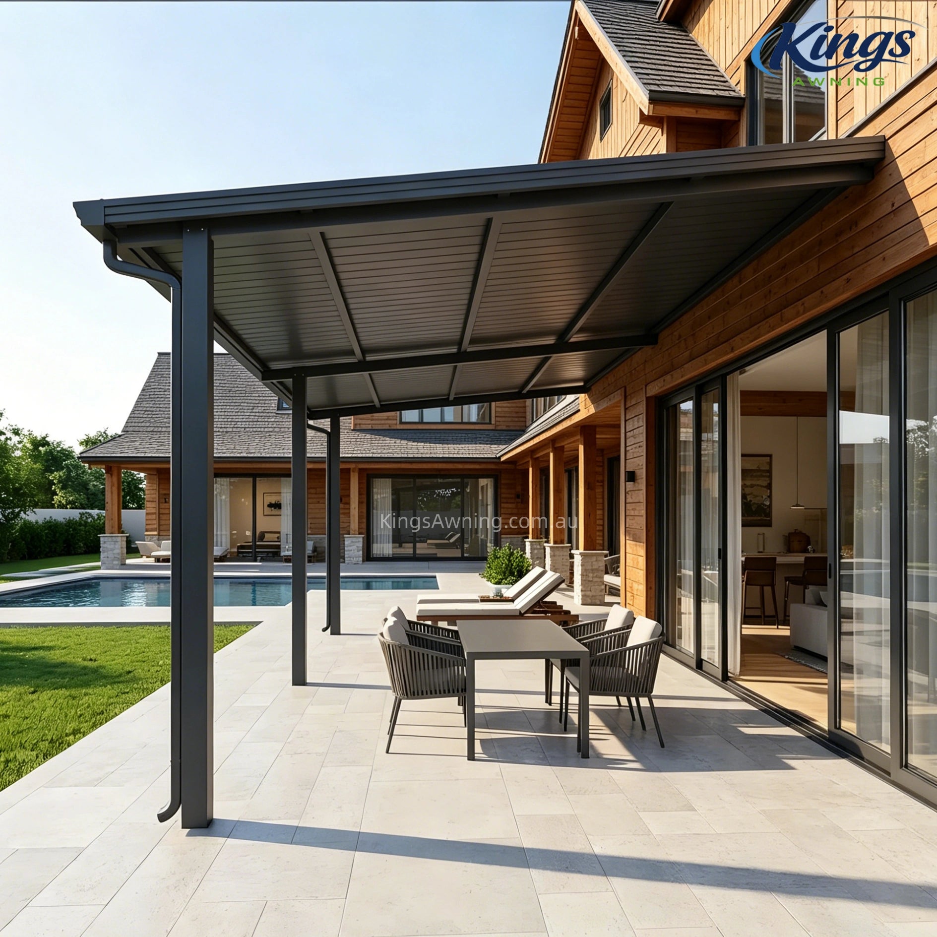 Insulated Carports, Patio Covers & Pergolas GREY - carport - main product image - Kings Awning Australia