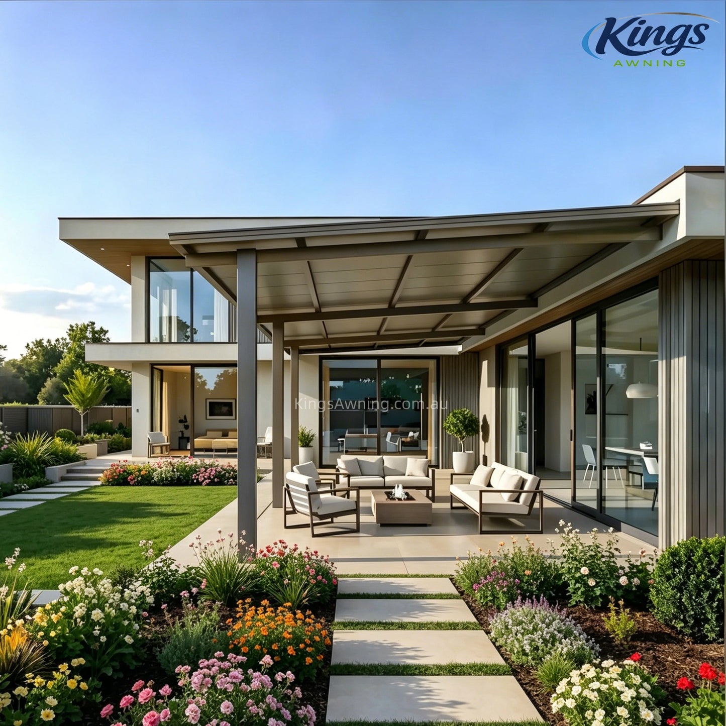 Insulated Carports, Patio Covers & Pergolas GREY - carport - product detail image 4 - Kings Awning Australia