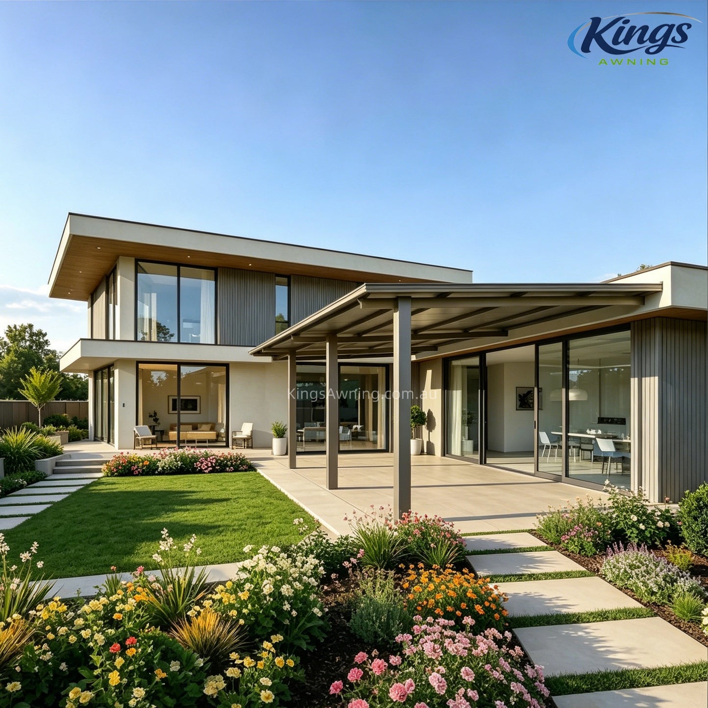 Insulated Carports, Patio Covers & Pergolas GREY - carport - product detail image 2 - Kings Awning Australia