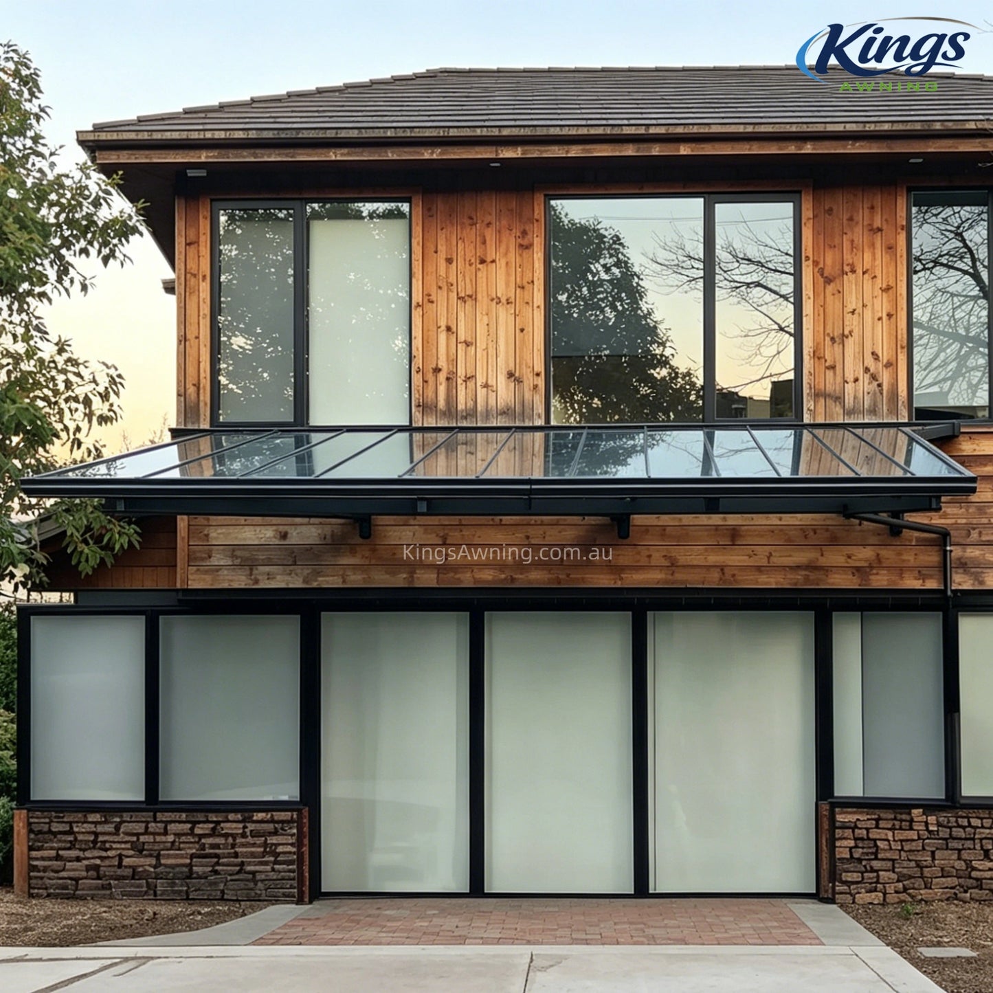 Pitch Roof Awning Grey - outdoor awning - product detail image 6 - Kings Awning Australia
