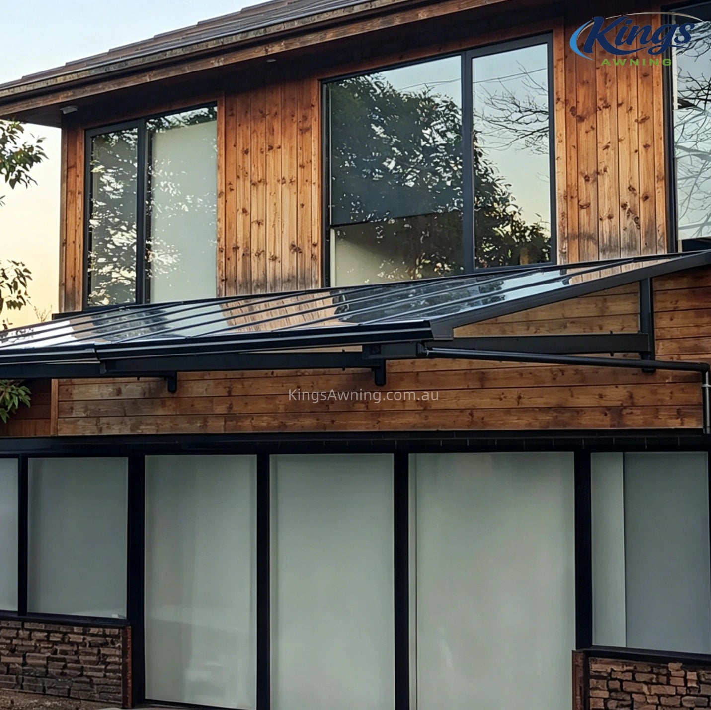 Pitch Roof Awning Grey - outdoor awning - product detail image 9 - Kings Awning Australia