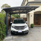 L Shape Cantilever Single Carport(Grey)