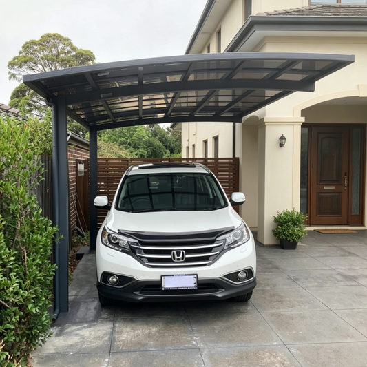 L Shape Cantilever Single Carport(Grey)