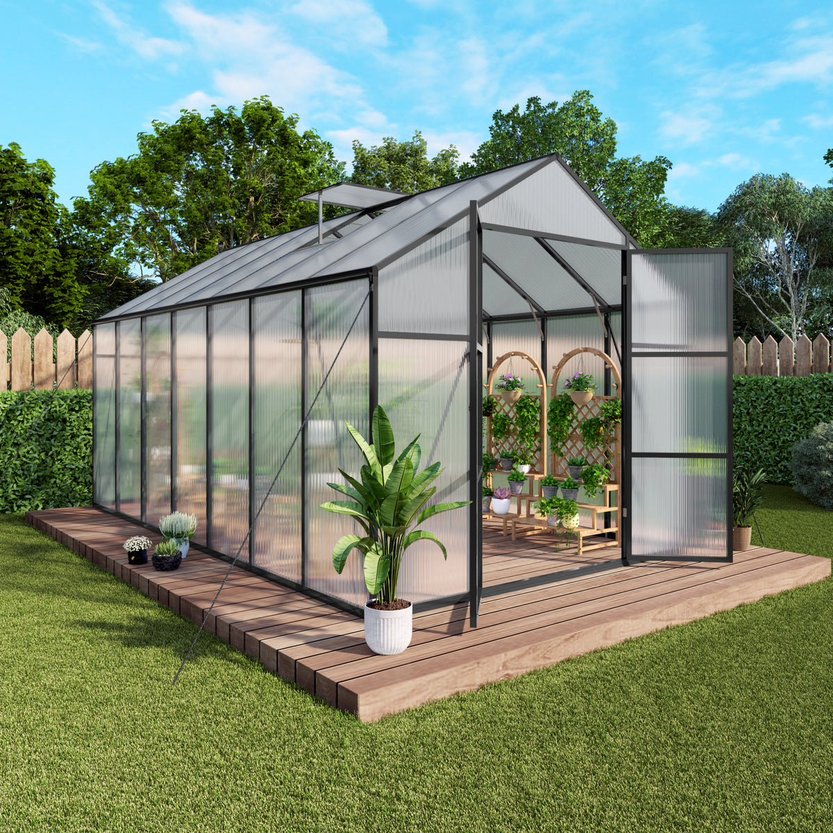 8x14 FT(2.43*4.26m) Black - greenhouse kit - main product image - Kings Awning Australia