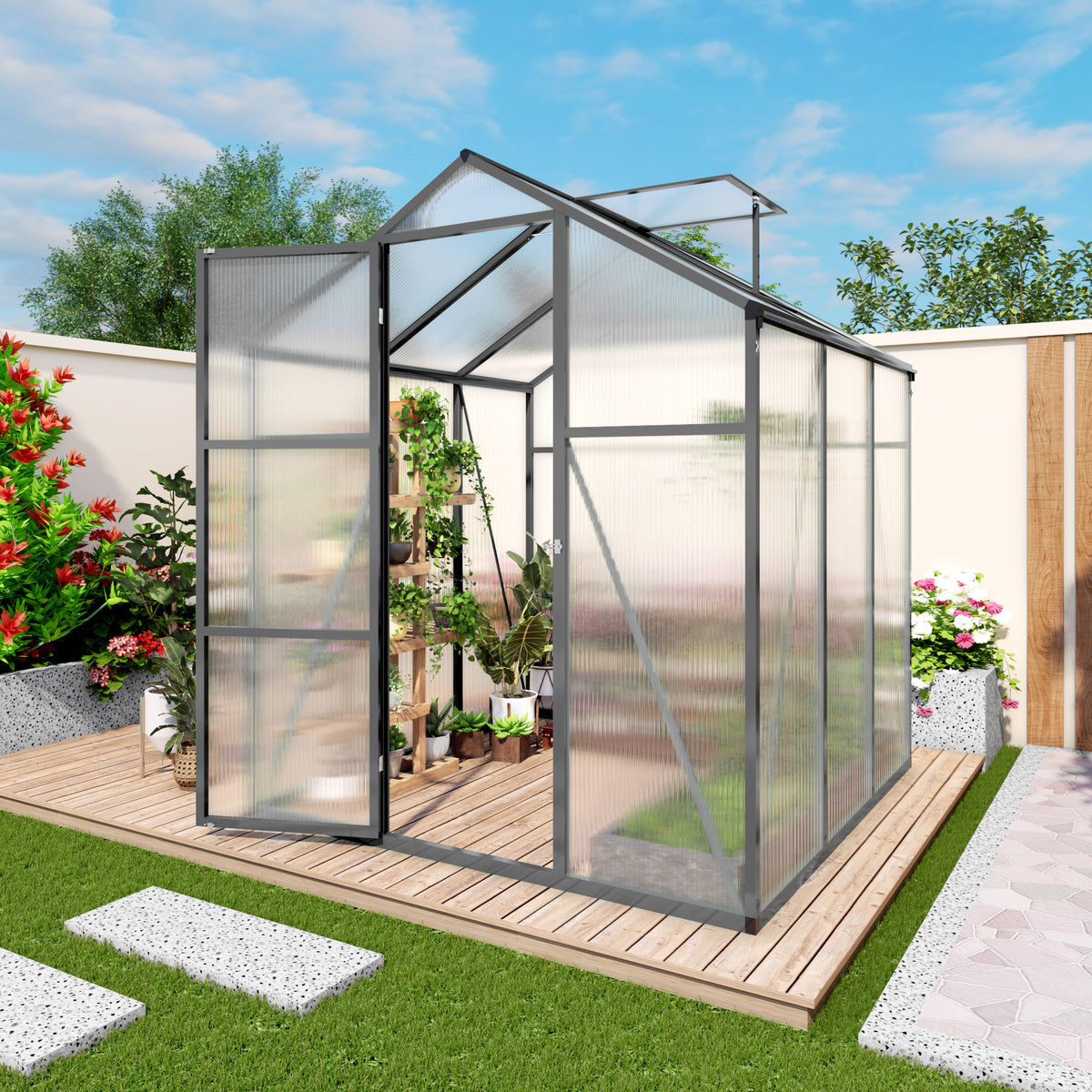6x6 FT(1.83*1.83m) Black - greenhouse kit - main product image - Kings Awning Australia