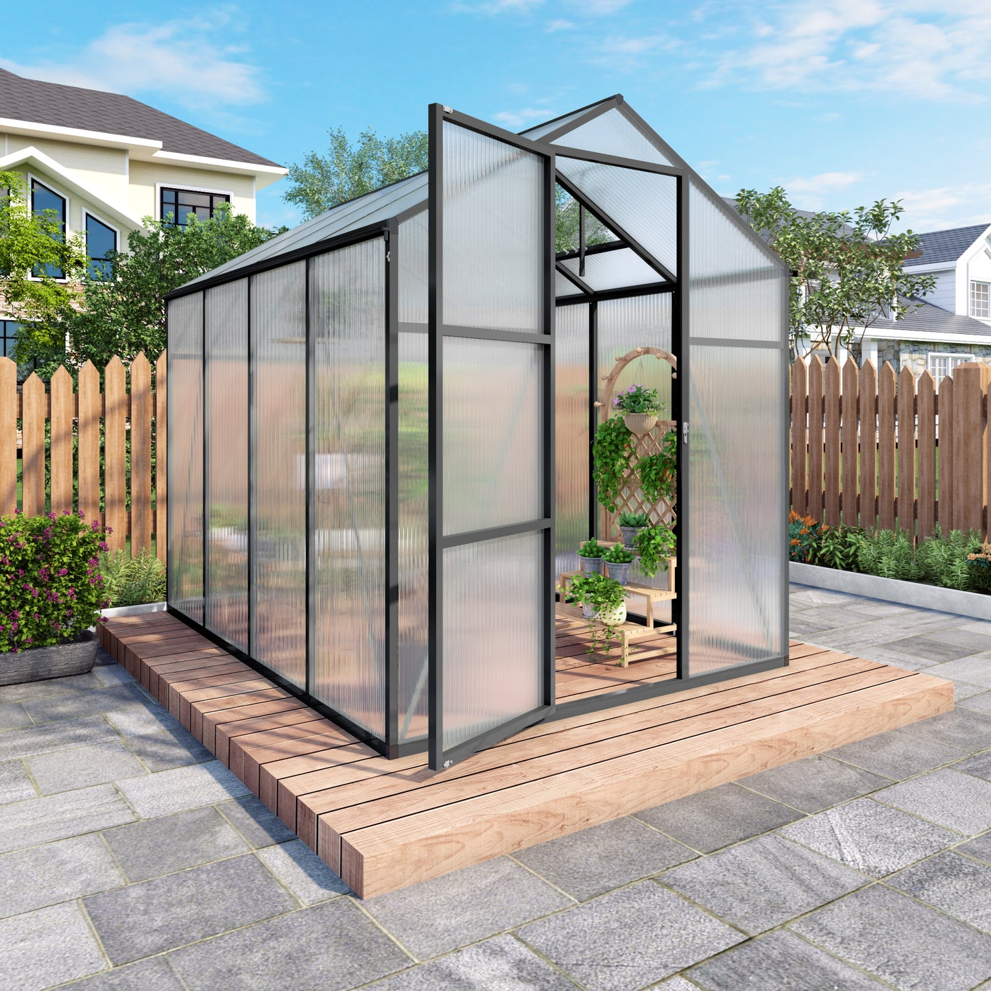 6x8 FT (1.8x2.4m) Black