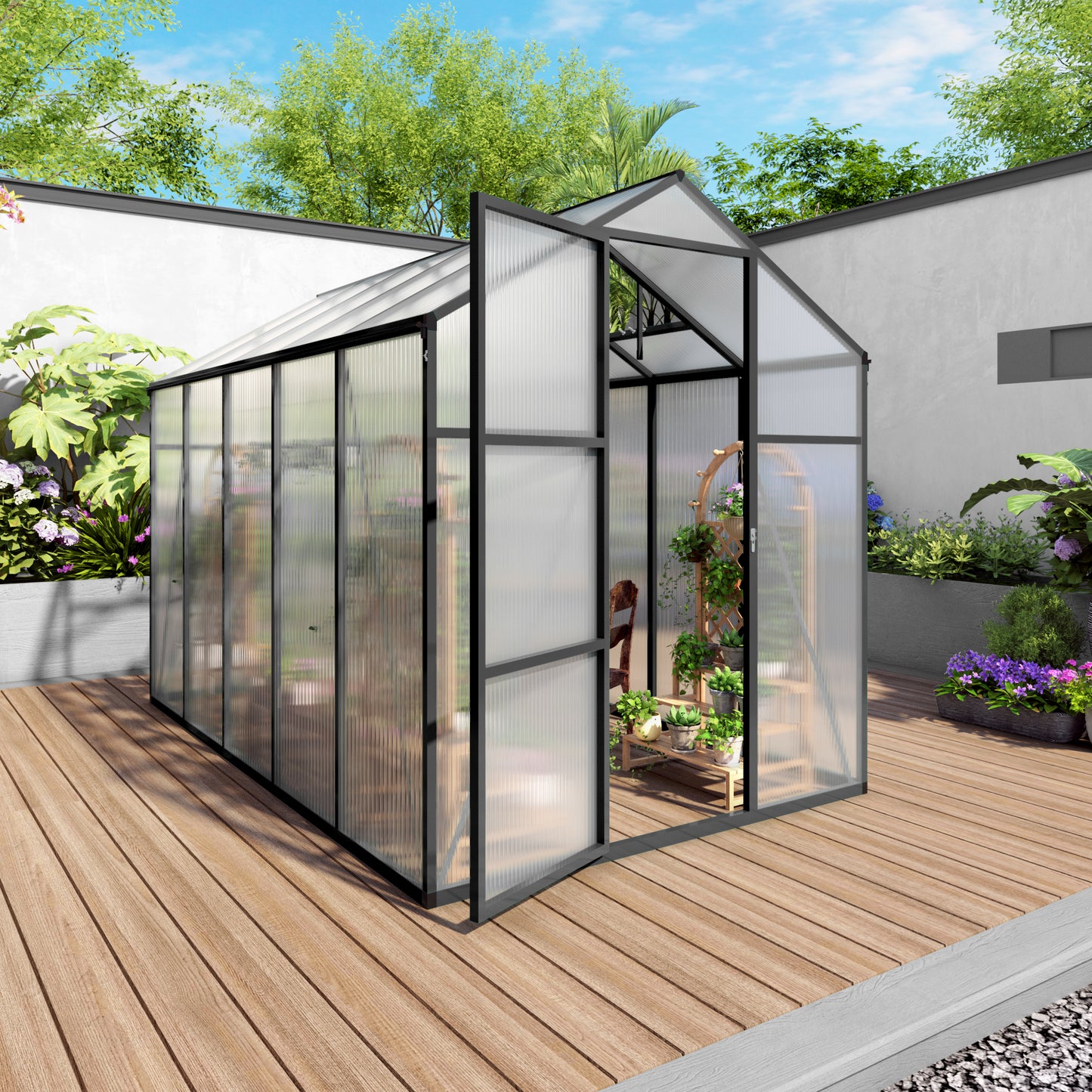 6x10 FT(1.8x3m) Black - greenhouse kit - product detail image 2 - Kings Awning Australia