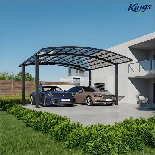 M-Shape Double Carport(Black)