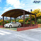 M-Shape Double Carport(Brown)