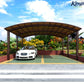 M-Shape Double Carport(Brown)