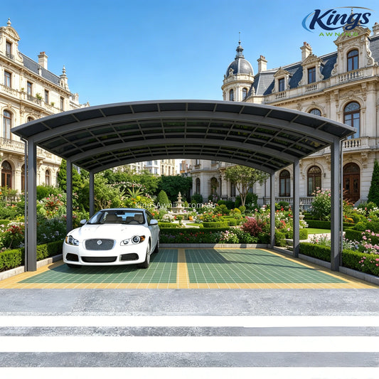 M-Shape Double Carport(Grey)