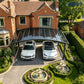 M-Shape Double Carport(Grey)