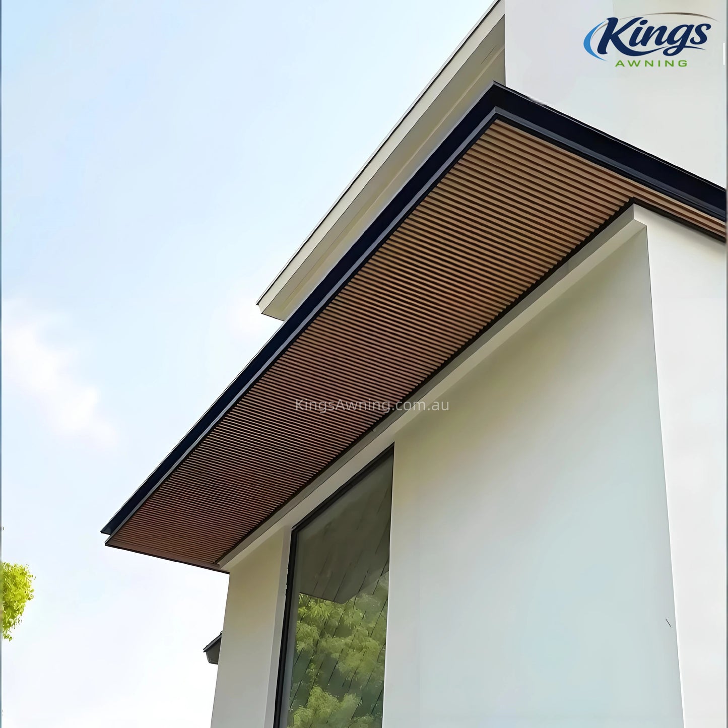 Modern Minimalist Aluminum Porch Canopy | Pre-Engineered Front Door Awning Kit