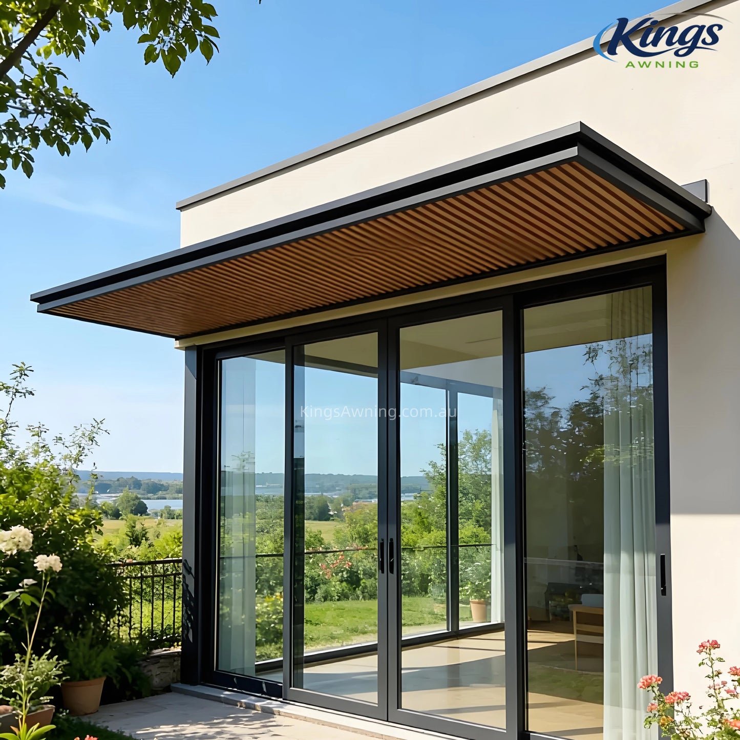 Modern Minimalist Aluminum Porch Canopy | Pre-Engineered Front Door Awning Kit