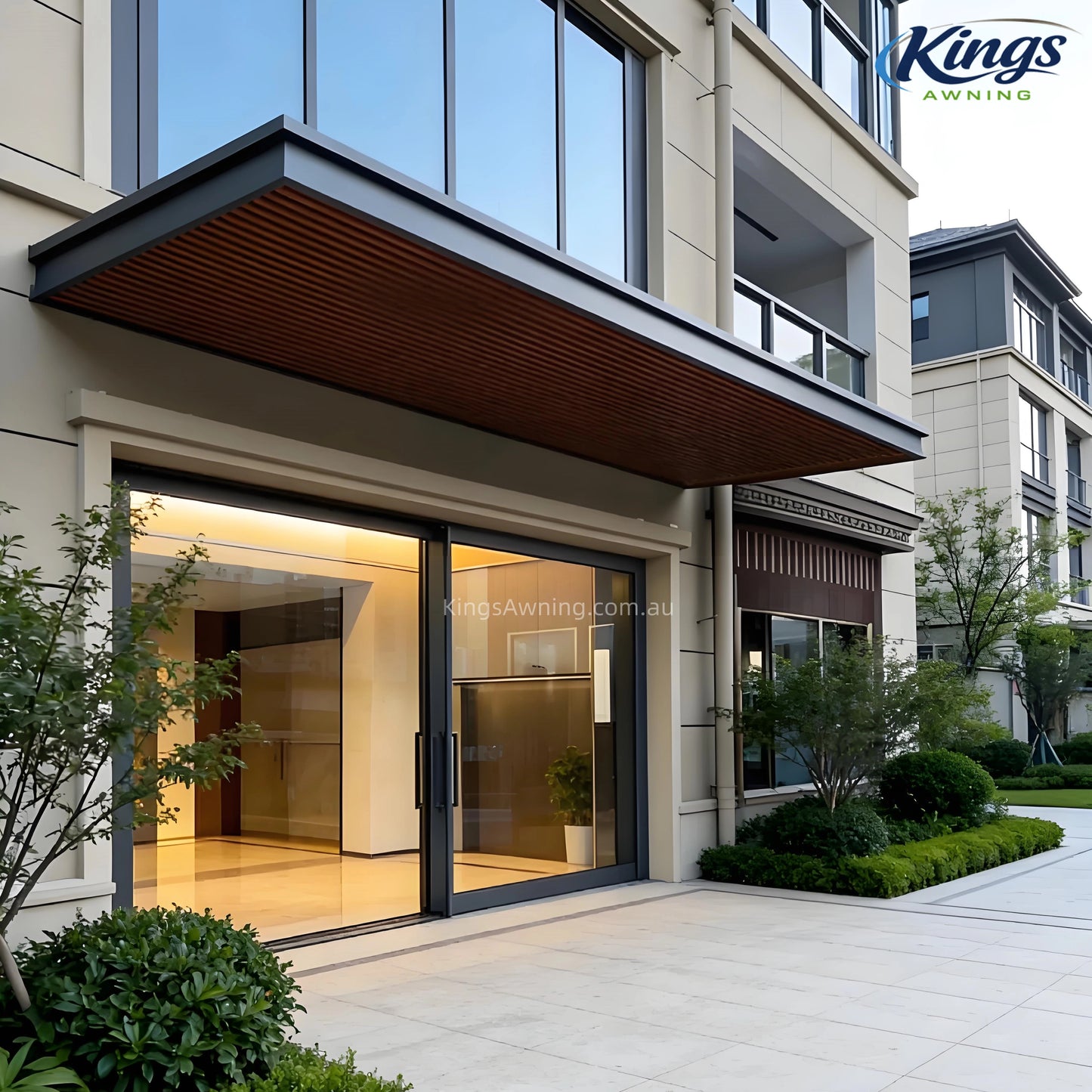 Modern Minimalist Aluminum Porch Canopy | Pre-Engineered Front Door Awning Kit