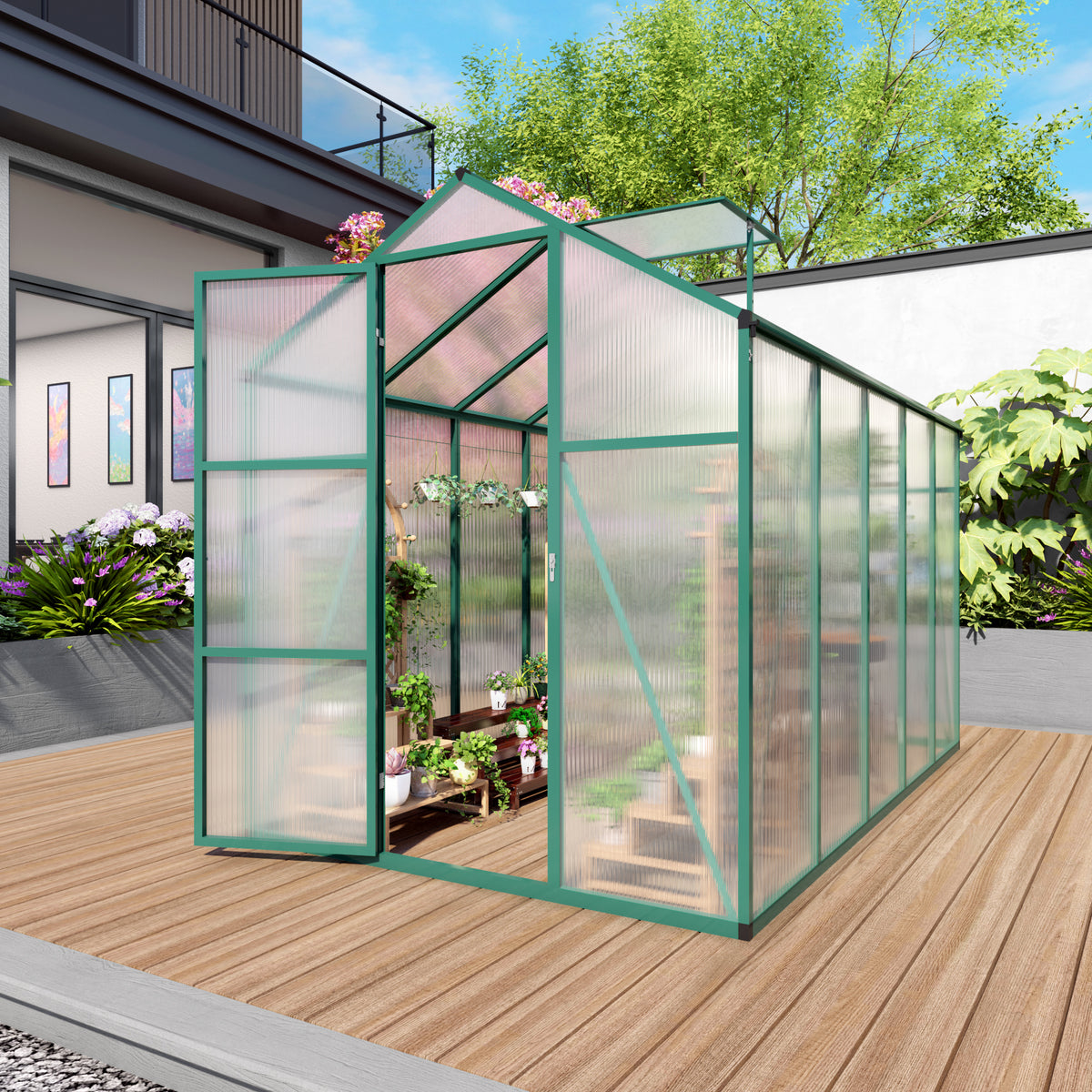 6x10 FT(1.8x3m) Green - greenhouse kit - main product image - Kings Awning Australia