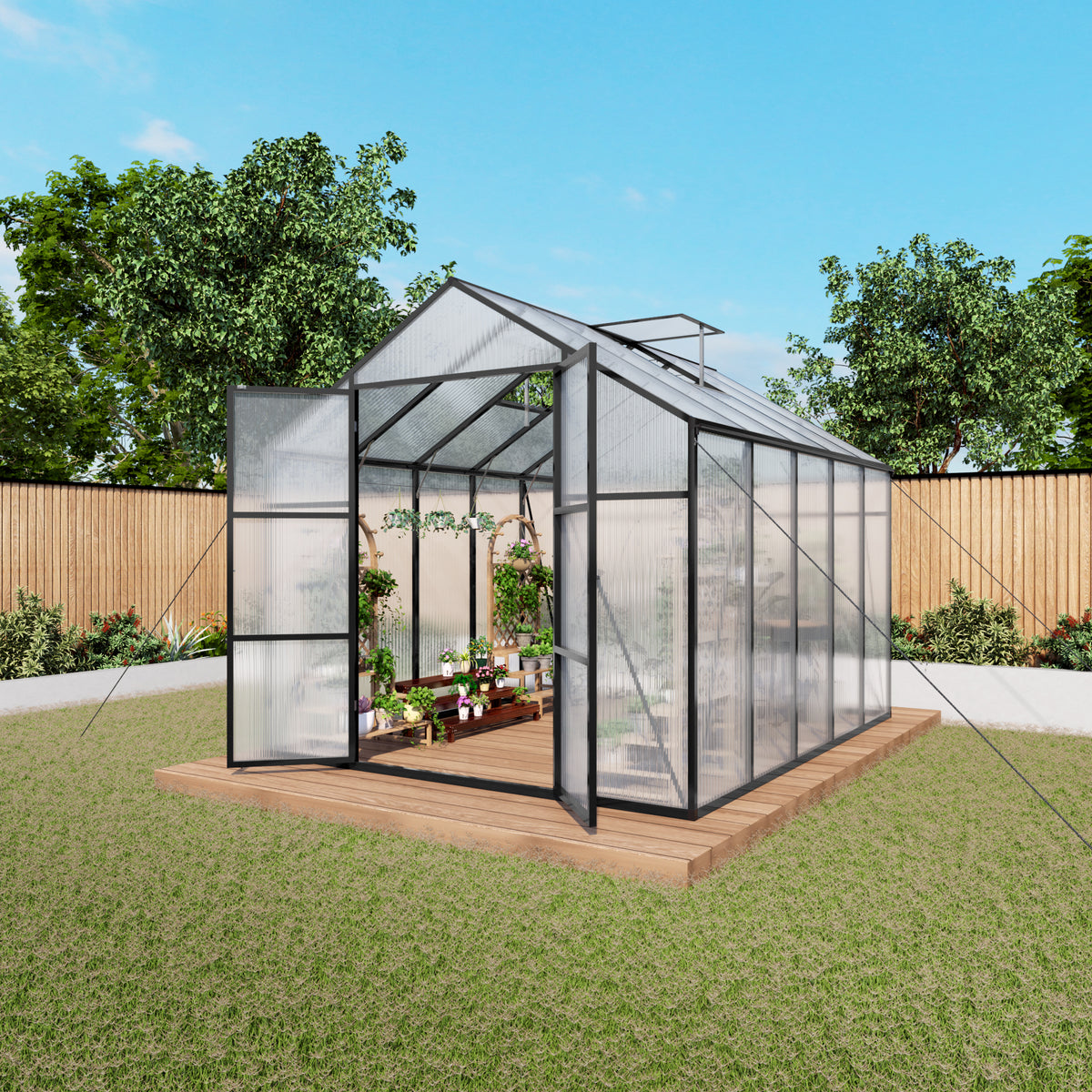 8x10 FT(2.43*3m) Black - greenhouse kit - main product image - Kings Awning Australia