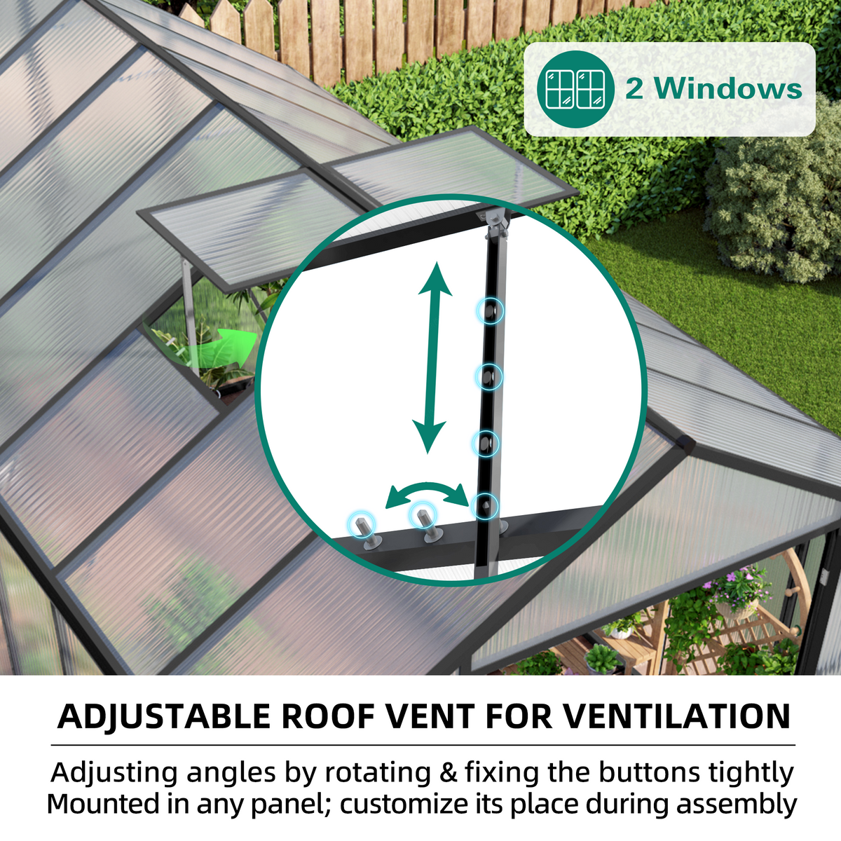 8x14 FT(2.43*4.26m) Black - greenhouse kit - product detail image 7 - Kings Awning Australia