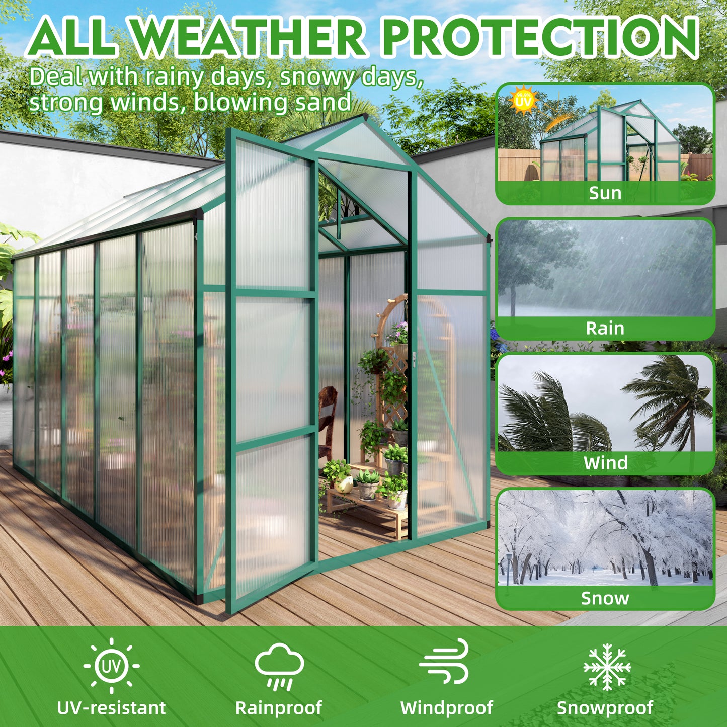 6x10 FT(1.8x3m) Green